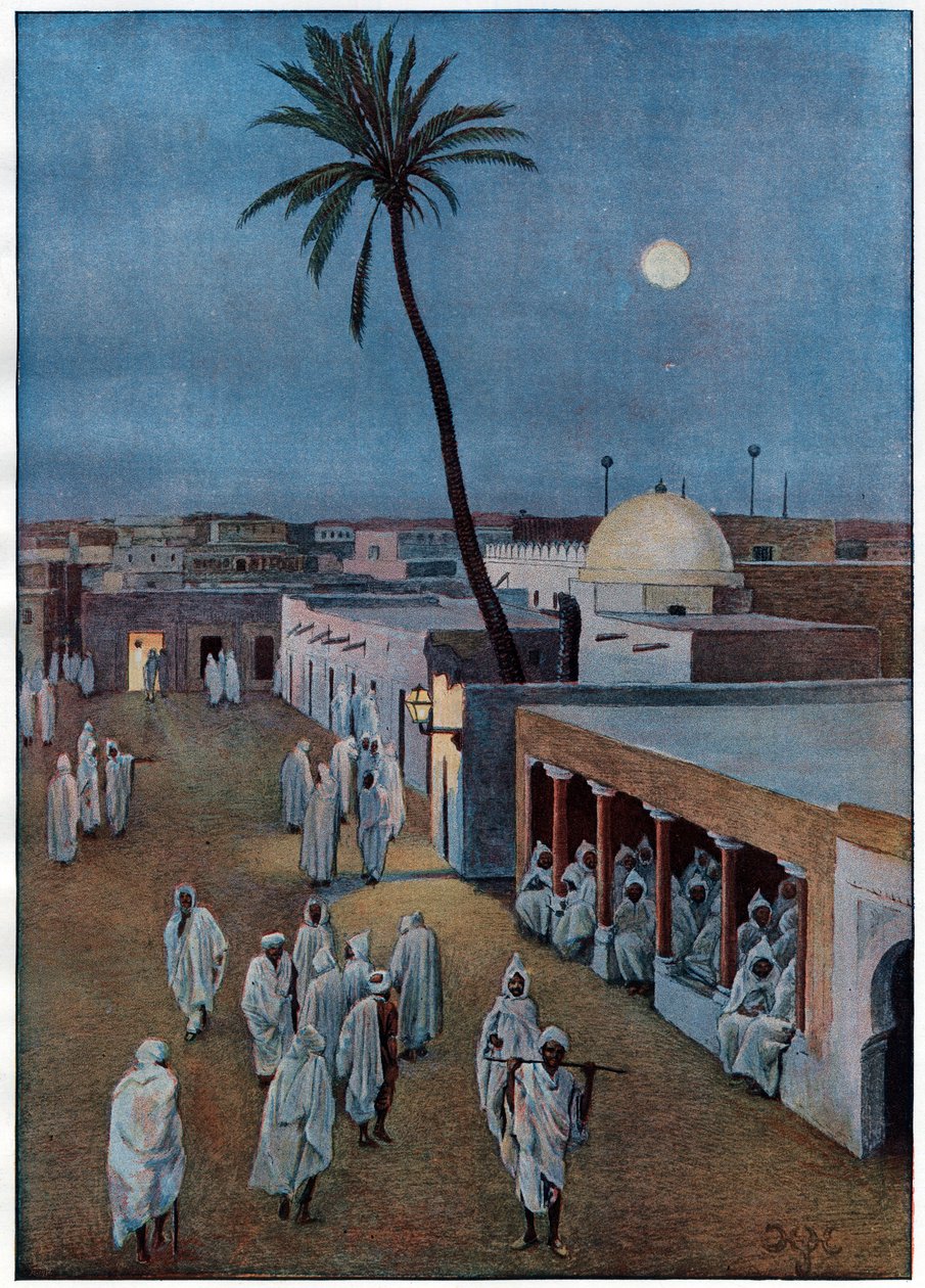 Tozeur (Tunisia) om kvelden av Sir Henry (Harry) Hamilton Johnston (1858-1927) - 1903 av Harry Hamilton Johnston