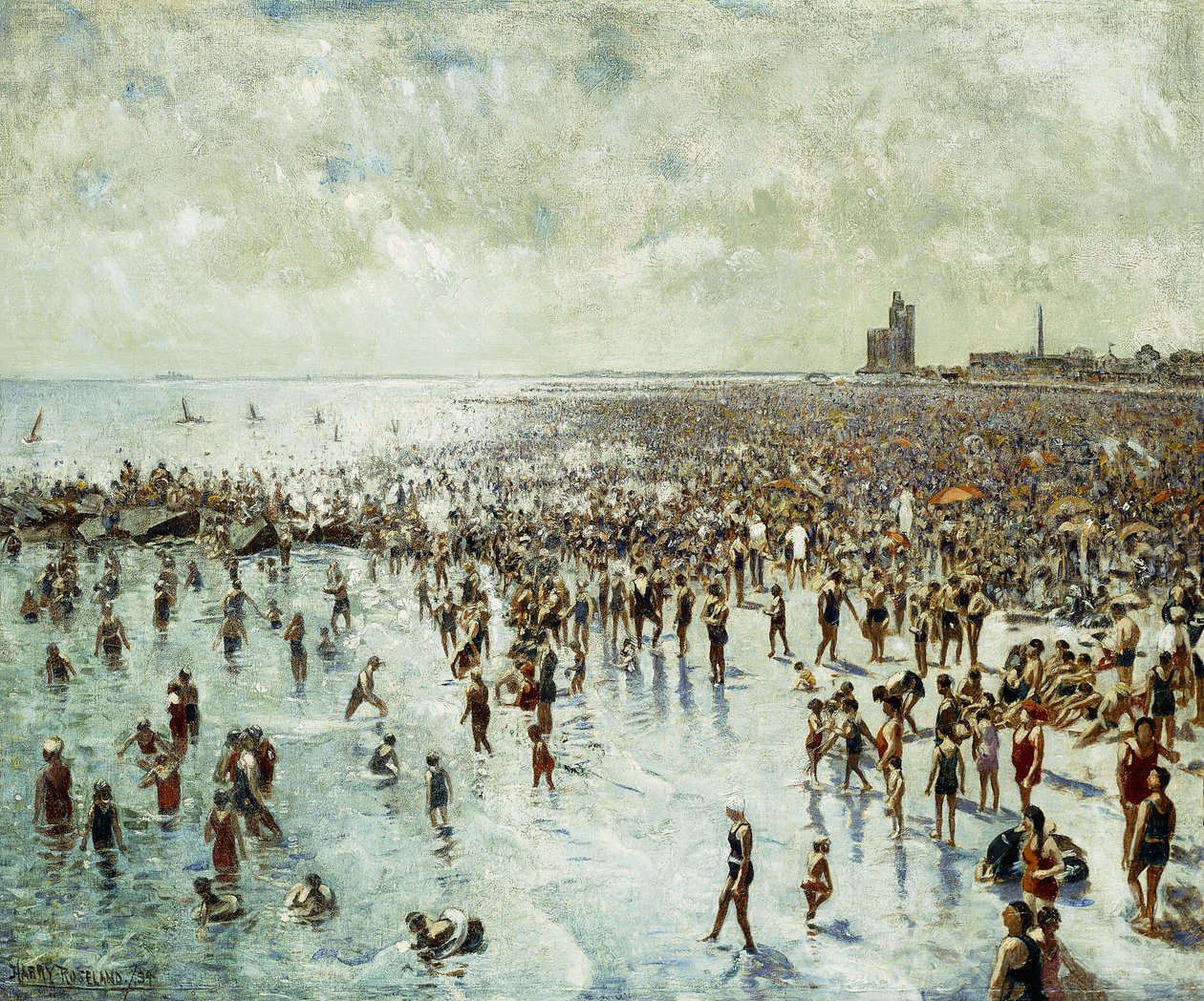 En sommerettermiddag på Coney Island av Harry Herman Roseland