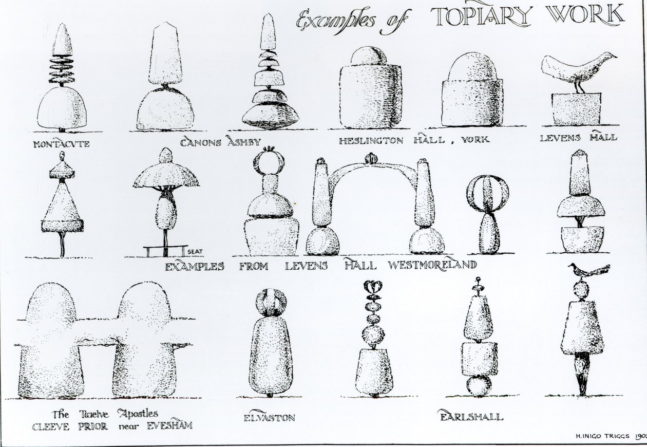 Eksempler på topiært arbeid, 1902 av Harry Inigo Triggs