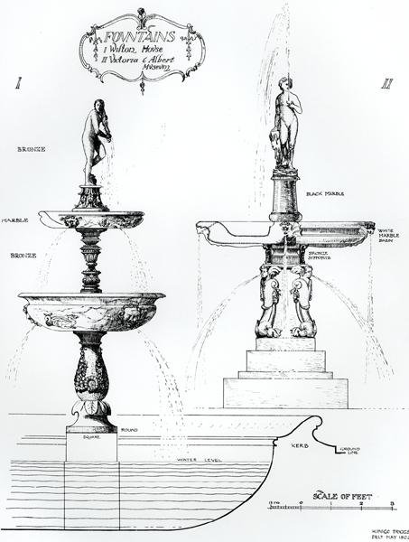 Fountains, Wilton House, Wiltshire og Victoria and Albert Museum, London av Harry Inigo Triggs