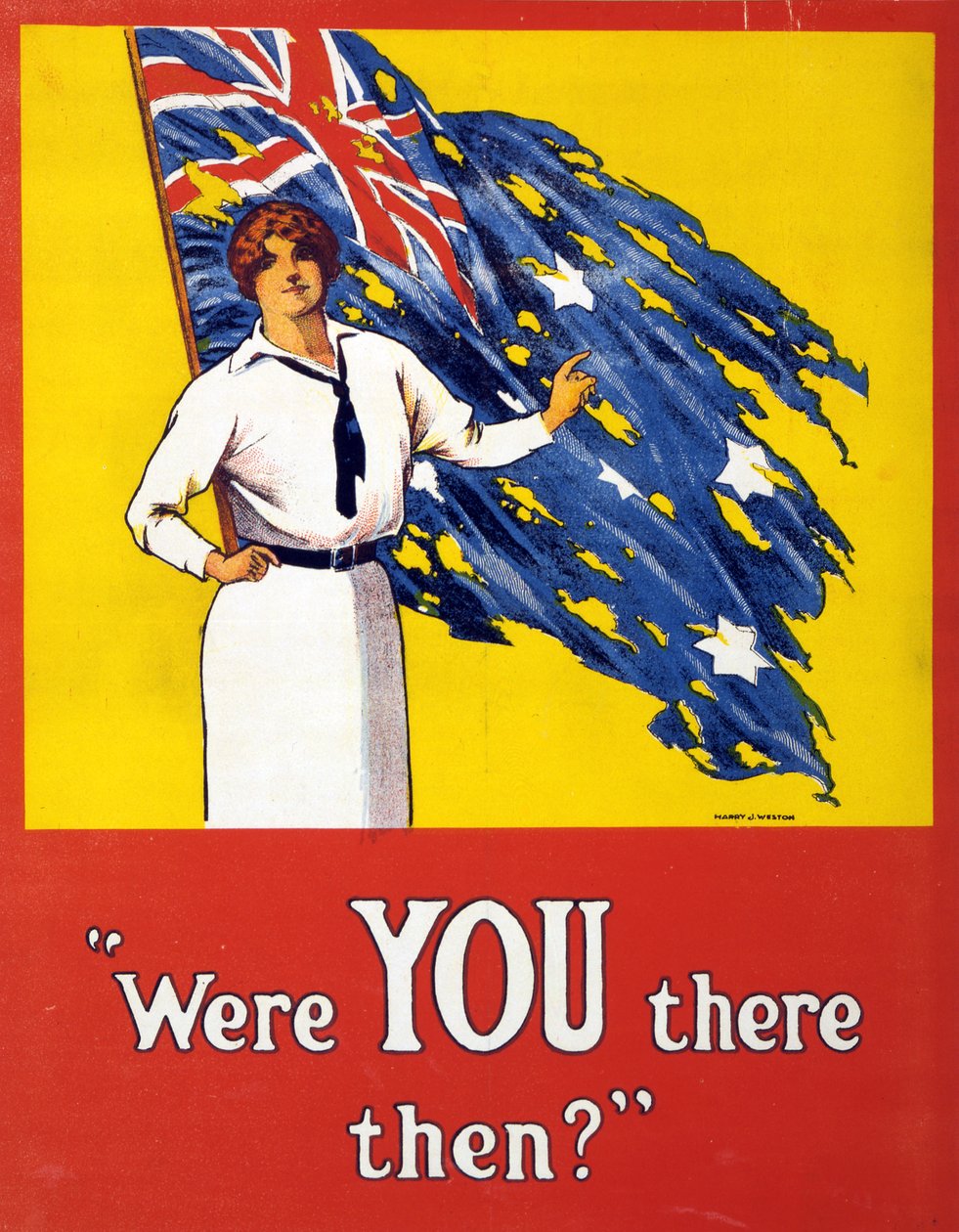 Første verdenskrig 1914-1918: 'Var DU der da?' 1916 (plakat) av Harry J. Weston