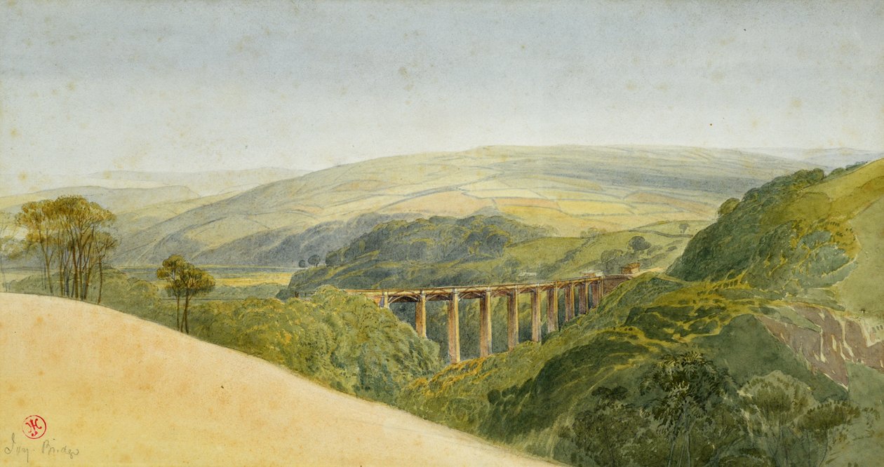 Ivy Bridge, ca. 1850 (akvarell på papir) av Harry John Johnson