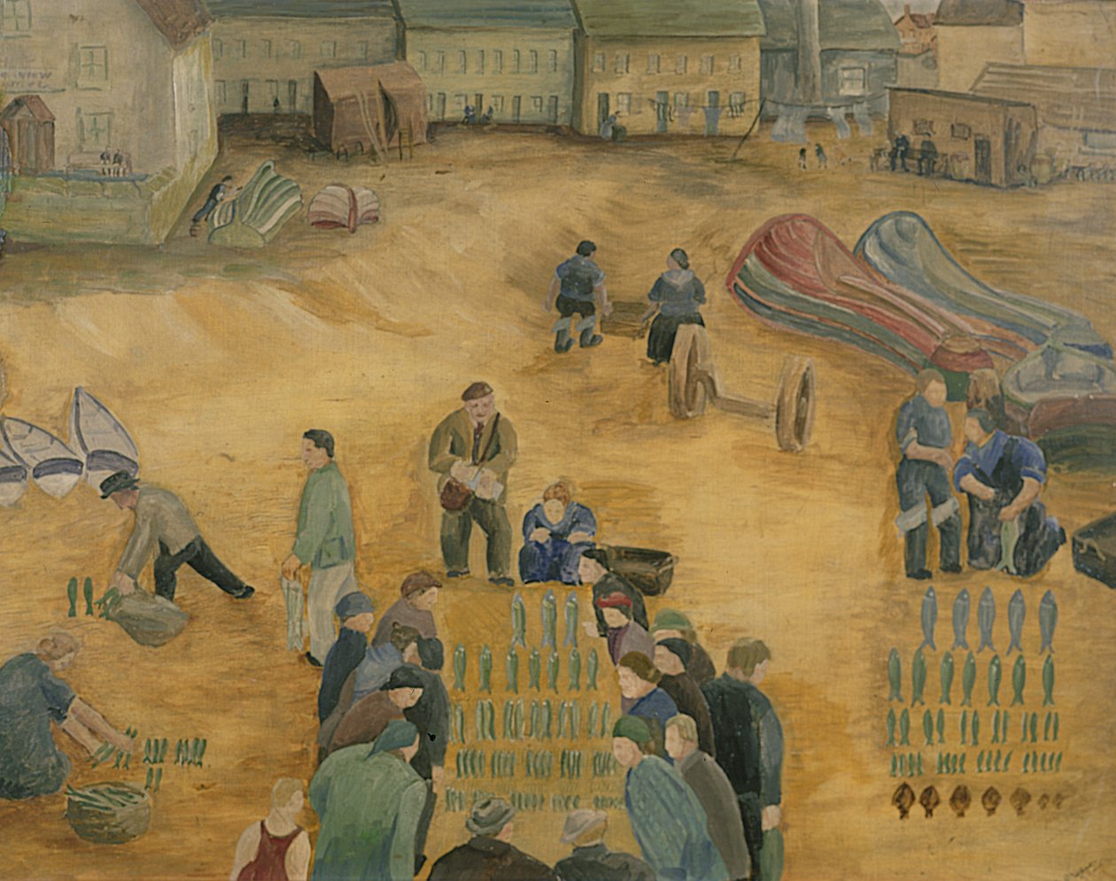 Fiskesalg, 1938 av Harry Mitten Wilson