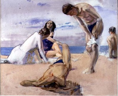 The Baders (akvarell) av Harry Watson