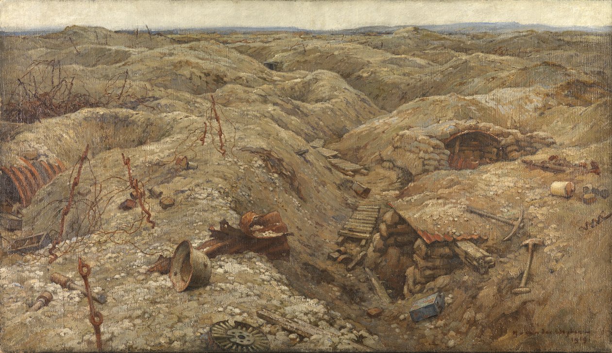 Øde - skyttergraver nord for Lens av Harry van der Weyden