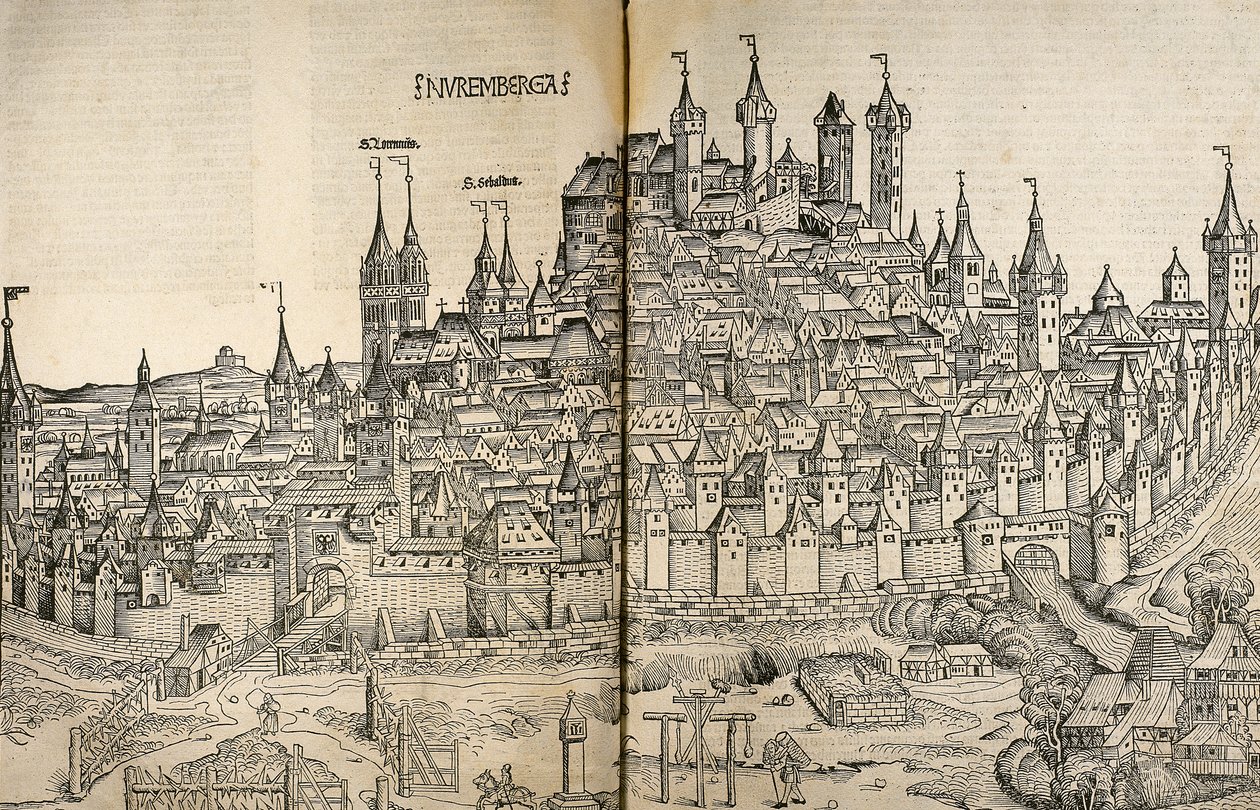 Nürnberg, Tyskland av Hartmann Schedel