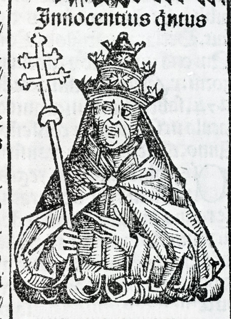 Portrett av paven Innocent IV (1195 - 1254) i Liber Chronicarum av Hartmann Schedel Nürnberg av Hartmann Schedel