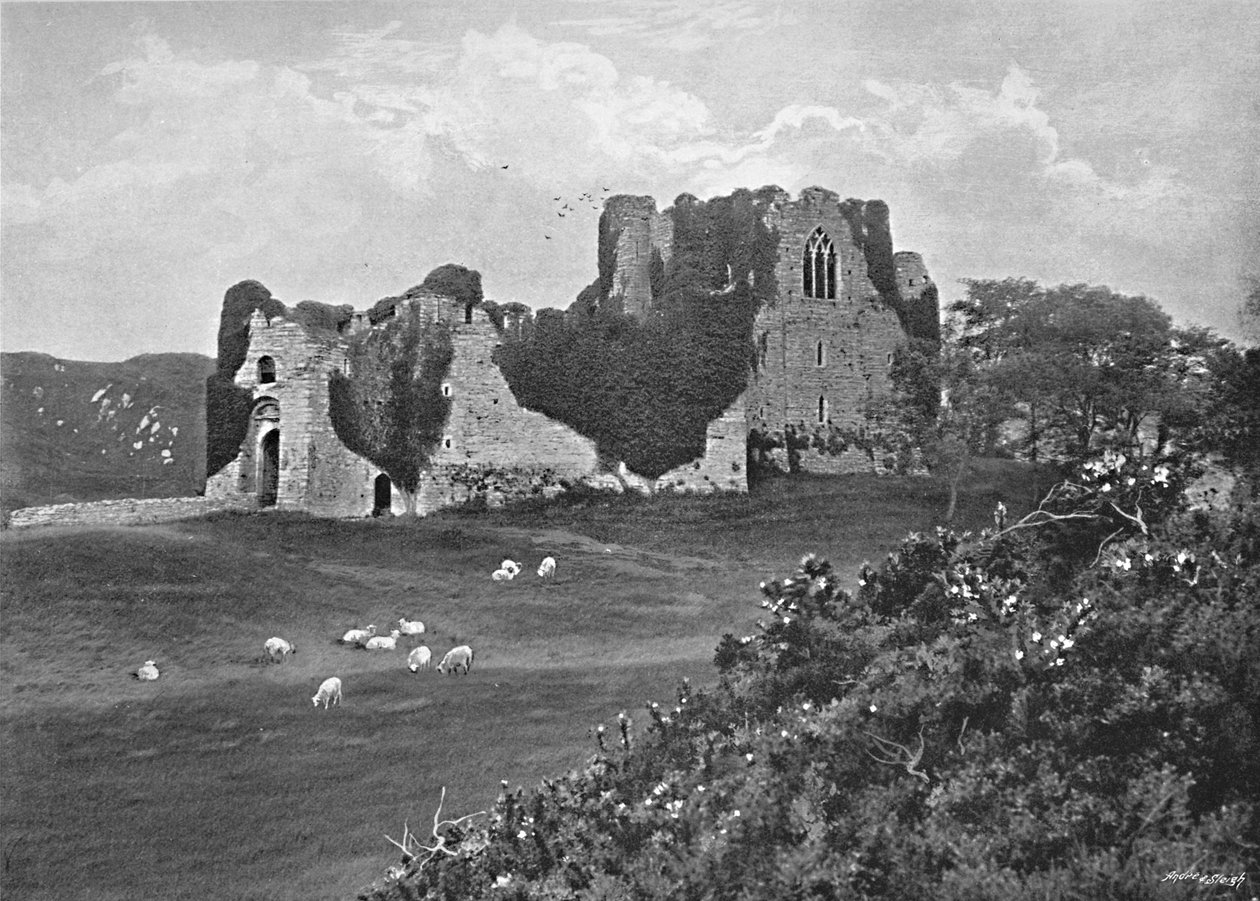 Oystermouth Castle, Mumbles, c1896 av Harvey Barton