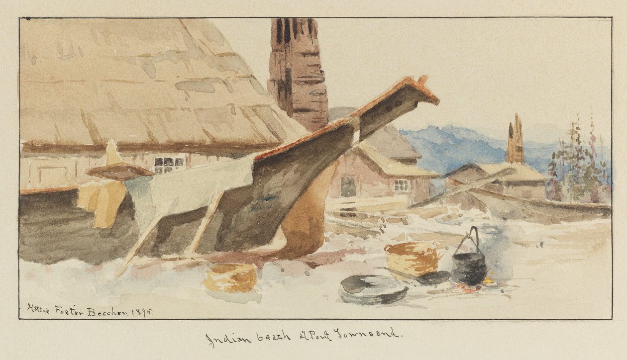 Indian Beach ved Port Townsend av Hattie Foster Beecher