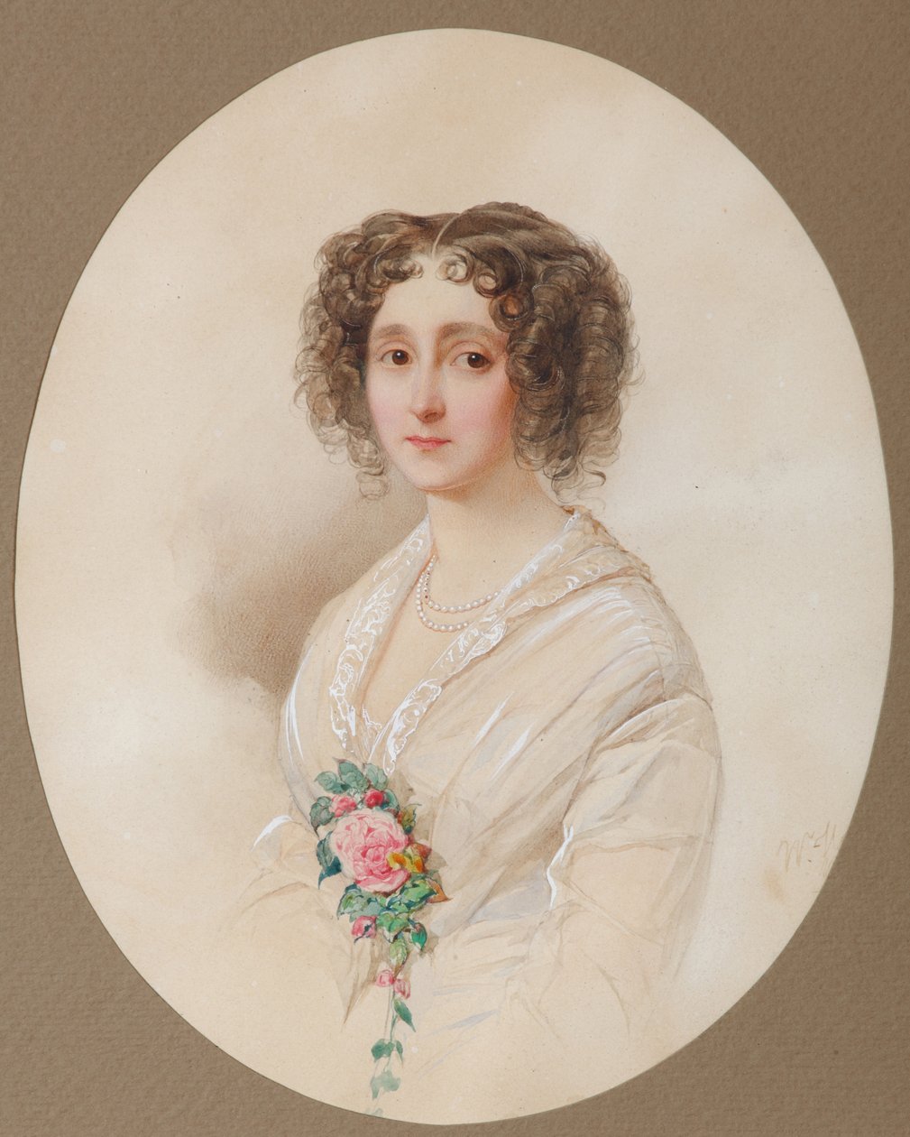 Portrett av Alexandra Mikhaylovna Chelishcheva 1816-1913, 1851 av Hau