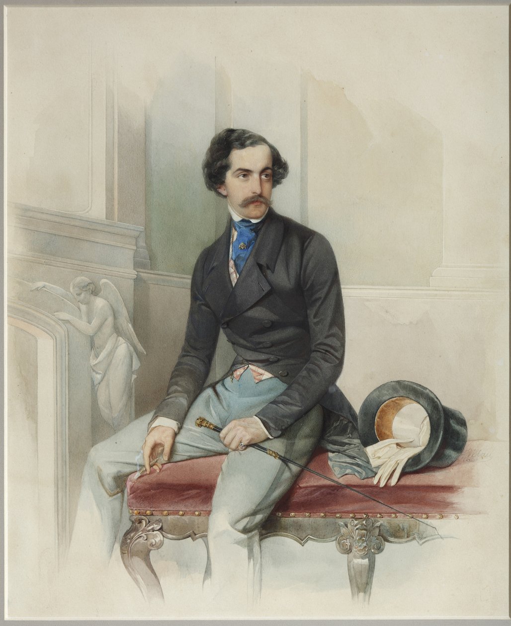 Portrett av Alexey Arkadyevich Stolypin Mongo 1816-1858, 1845 av Hau