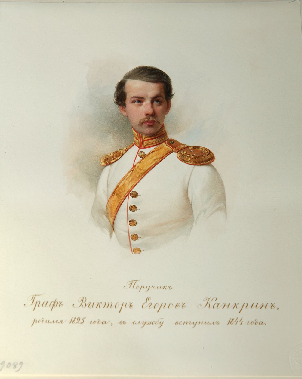 Portrett av grev Viktor Yegorovich Kankrin fra albumet til de keiserlige hestevaktene, 1846-1849 av Hau