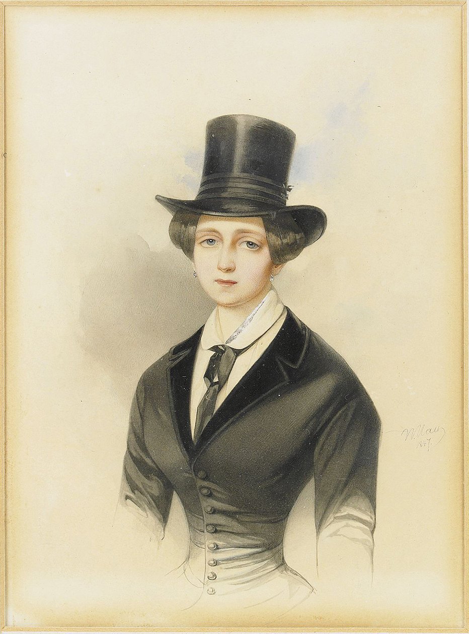 Portrett av storhertuginne Catherine Mikhailovna av Russland 1827-1894, 1847 av Hau