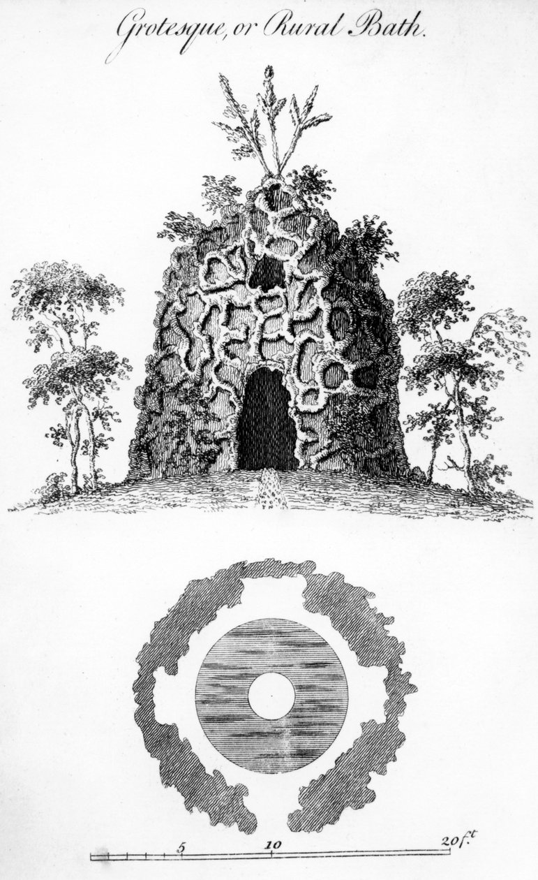 Grotesque or Rural Bath, av William Wright, 1762 av Haynes King
