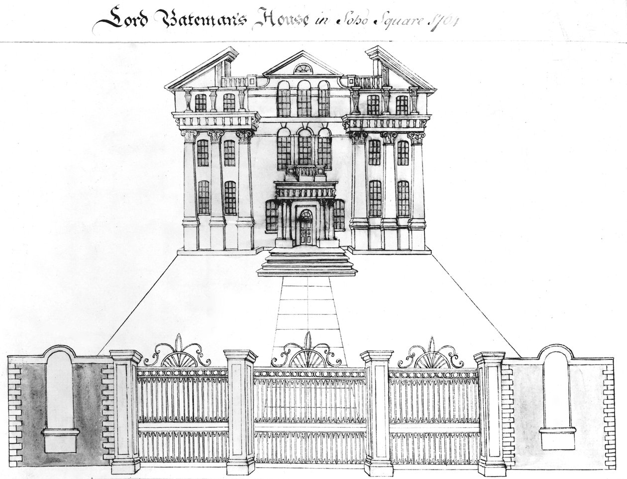Lord Batemans hus på Soho Square, 1764 av Haynes King