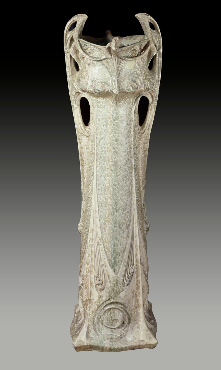 Art Nouveau: Jardiniere rundt 1902-1903 laget av Hector Guimard (1867-1942), 1900-tallet. Sevres, Nasjonalmuseet for keramikk. av Hector Guimard