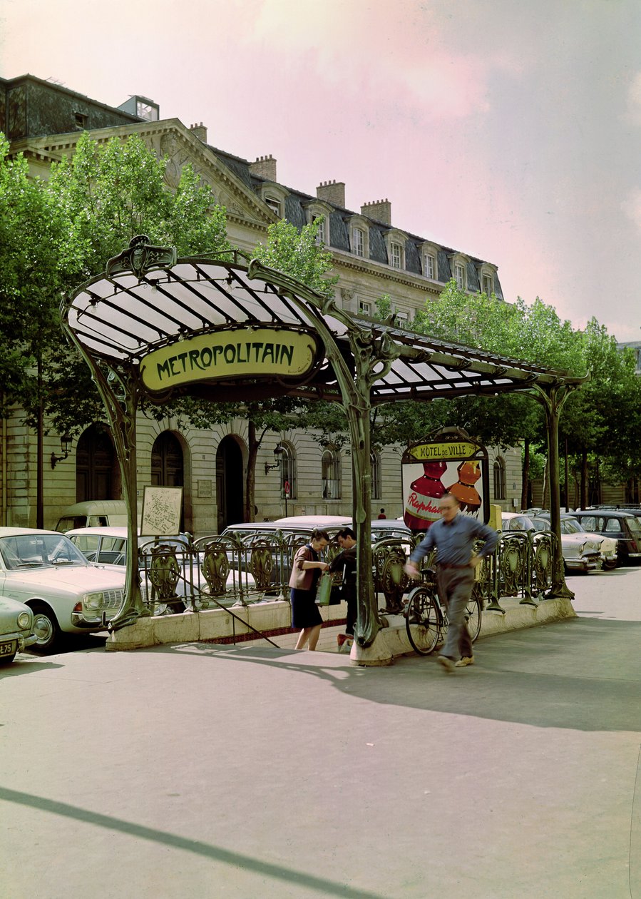 Utsikt over inngangen til Hotel de Ville Metropolitain, 1899-1904 av Hector Guimard