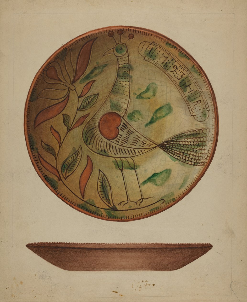 Pa. Tysk Plate av Hedwig Emanuel