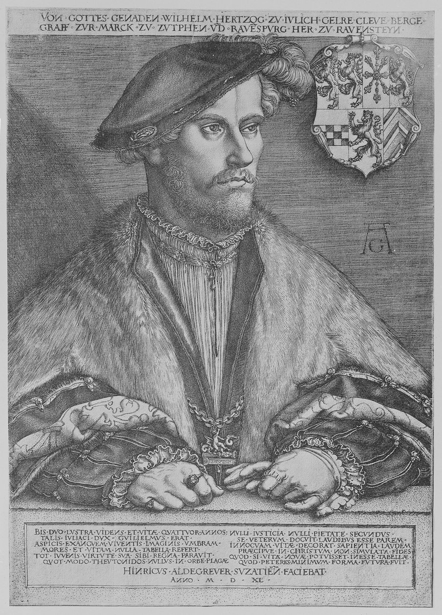 Hertug Wilhelm V av Cleve, 1540 av Heinrich Aldegrever