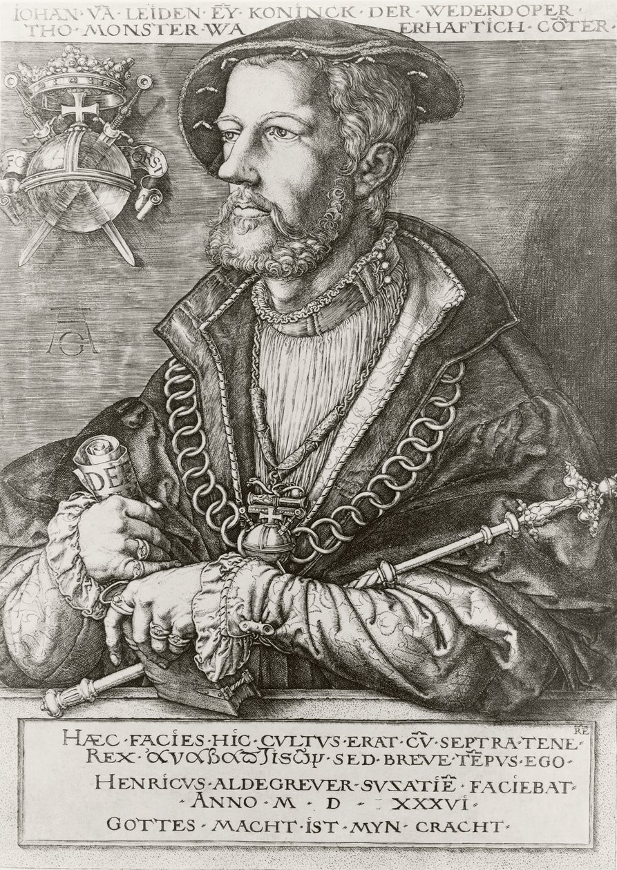 John av Leiden av Heinrich Aldegrever