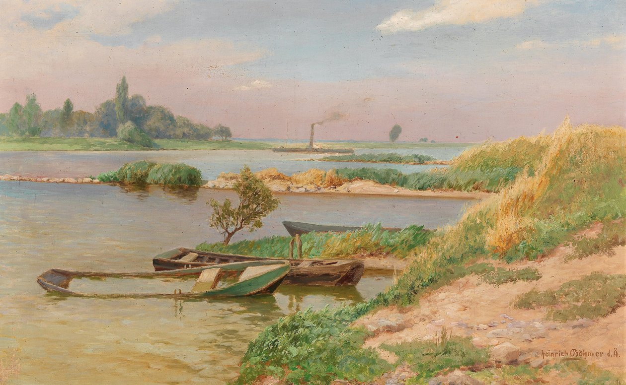 Åpne elvelandskap av Heinrich Bohmer