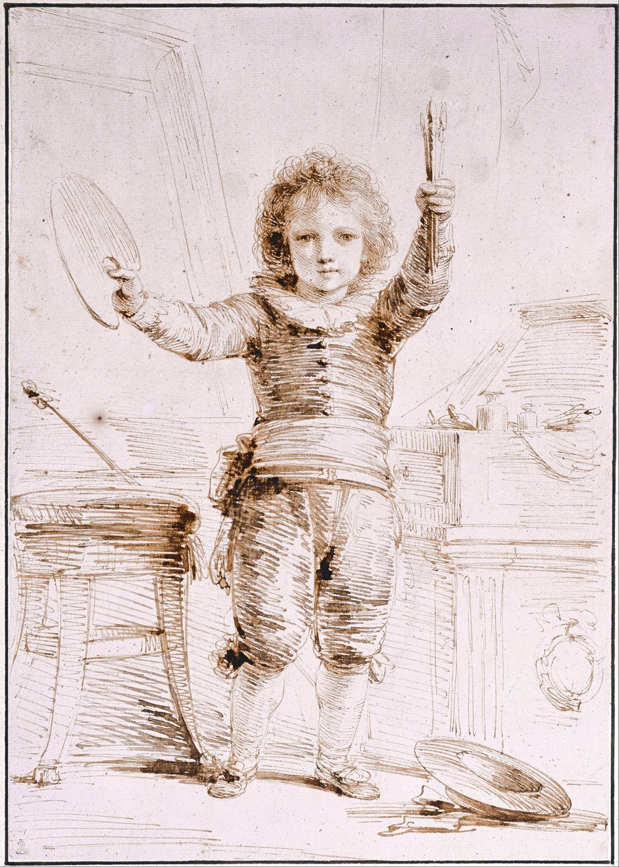 Kunstnerens sønn, Heinrich, ca. 1793 av Friedrich Heinrich Fuger