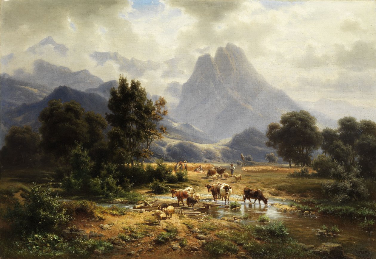 Fjellandskap av Heinrich Hofer