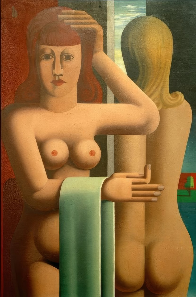To kvinner av Heinrich Hoerle