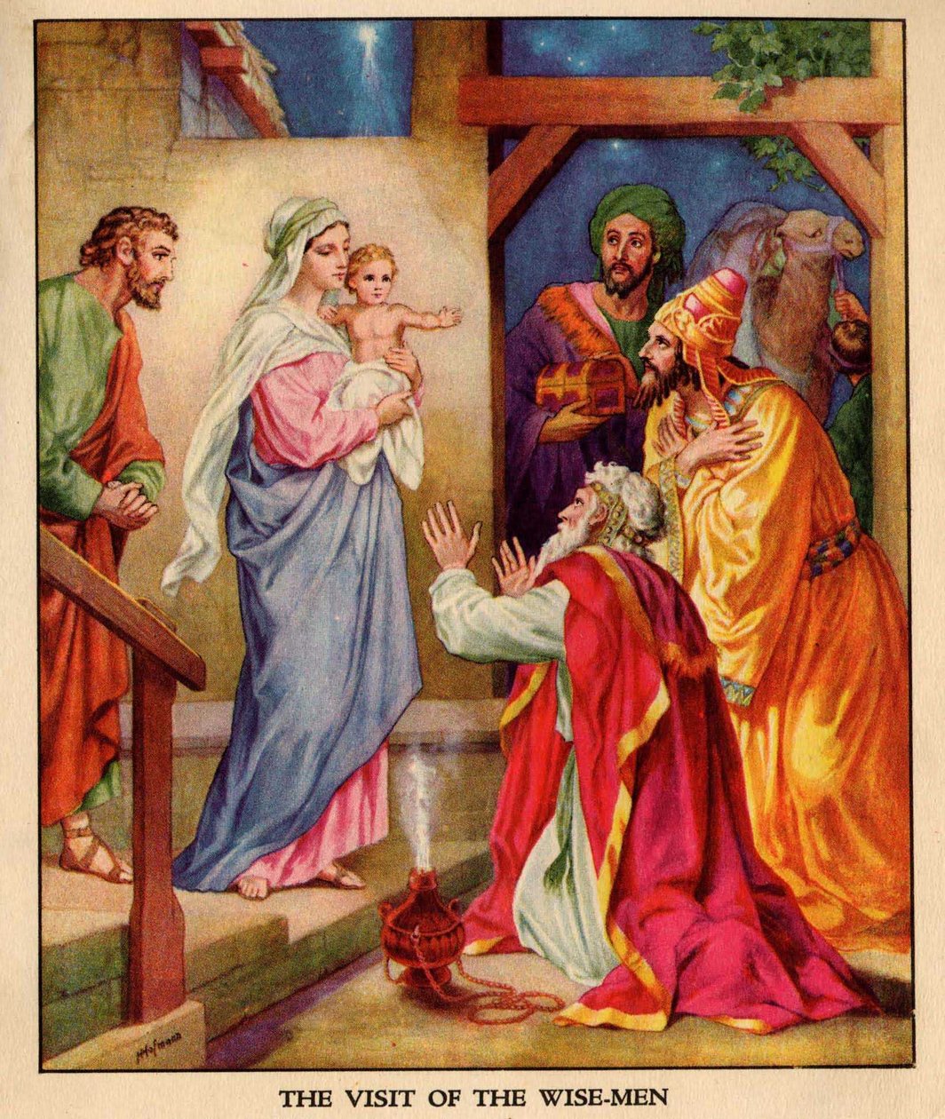 Jesu fødsel med besøkende magi av Heinrich Karl Hofmann