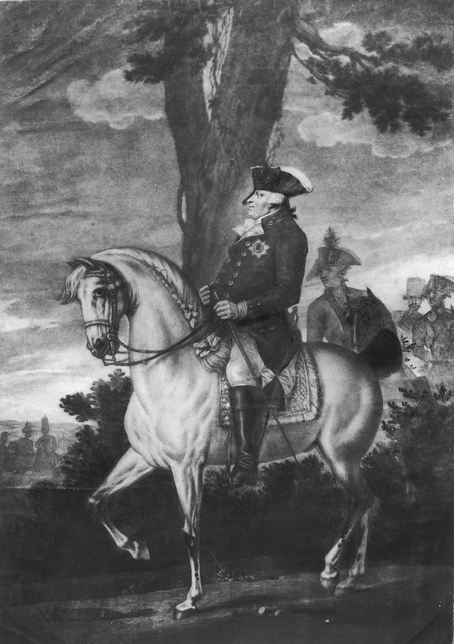 Rytterportrett av Frederick William II (1744-97) konge av Preussen av Heinrich Sintzenich
