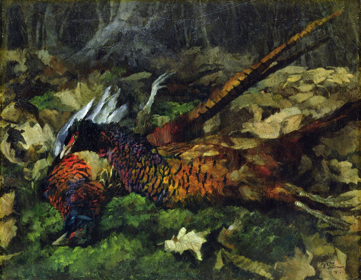 Fasaner, 1873 av Heinrich Wilhelm Truebner