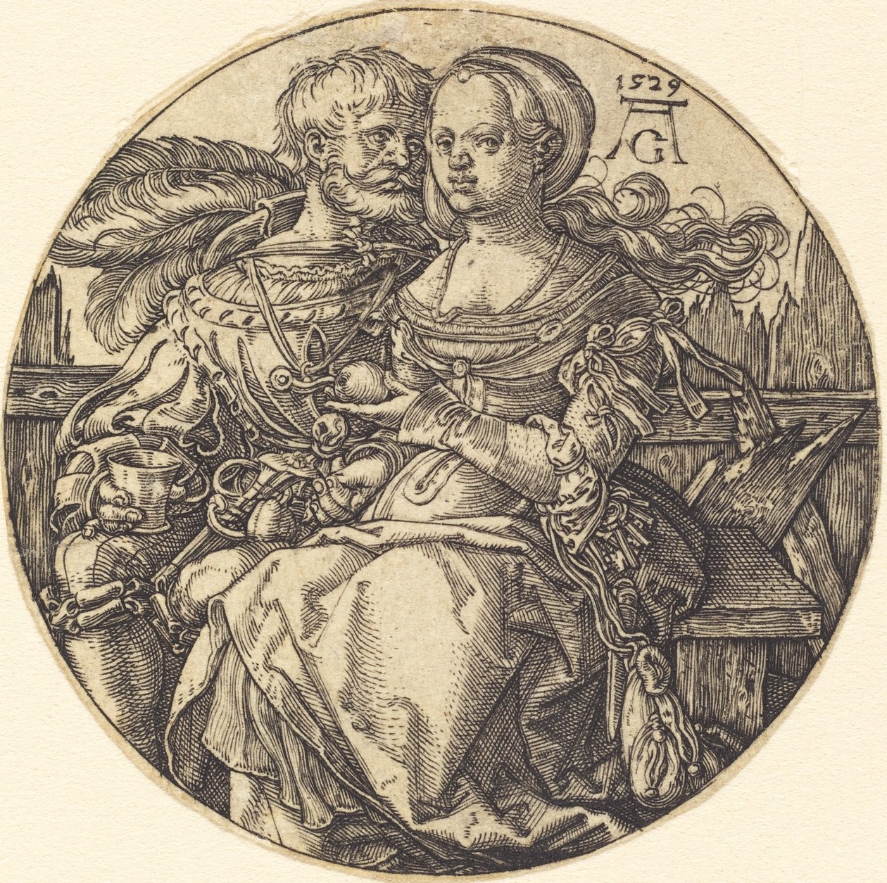 Et par elskere sitter av Heinrich Aldegrever