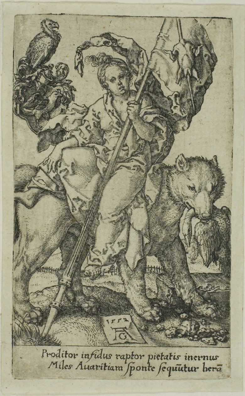 Gjærlighet, fra Vices av Heinrich Aldegrever