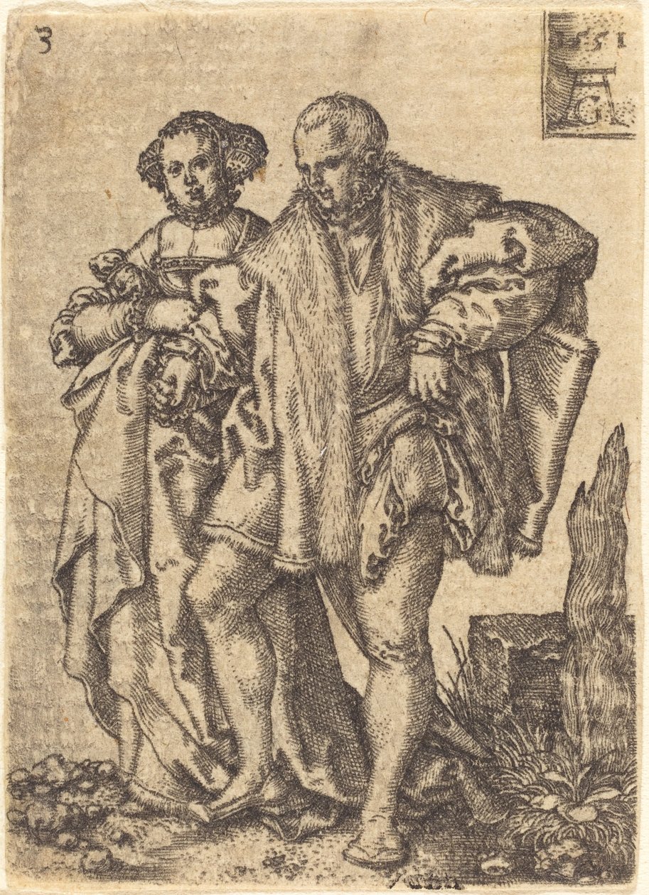 Dansende par av Heinrich Aldegrever