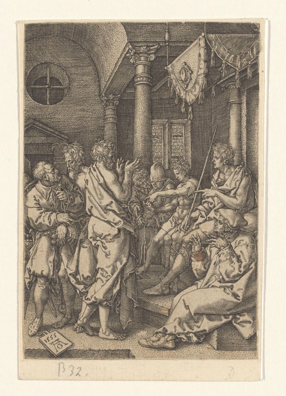 Daniel forhører de eldste Historien om Susanna (serietittel) av Heinrich Aldegrever