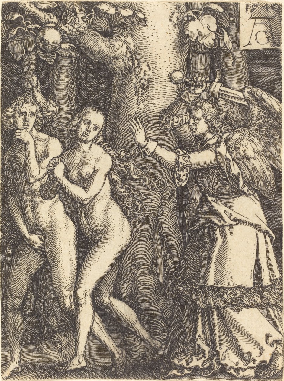Utvisning fra paradis av Heinrich Aldegrever