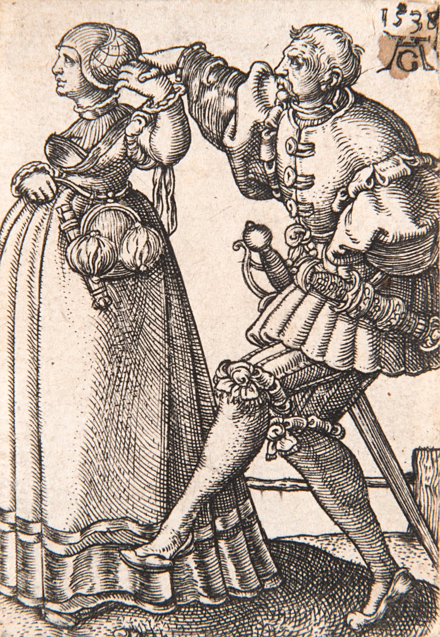 Fra serien The Small Wedding Dancers, 1538. av Heinrich Aldegrever