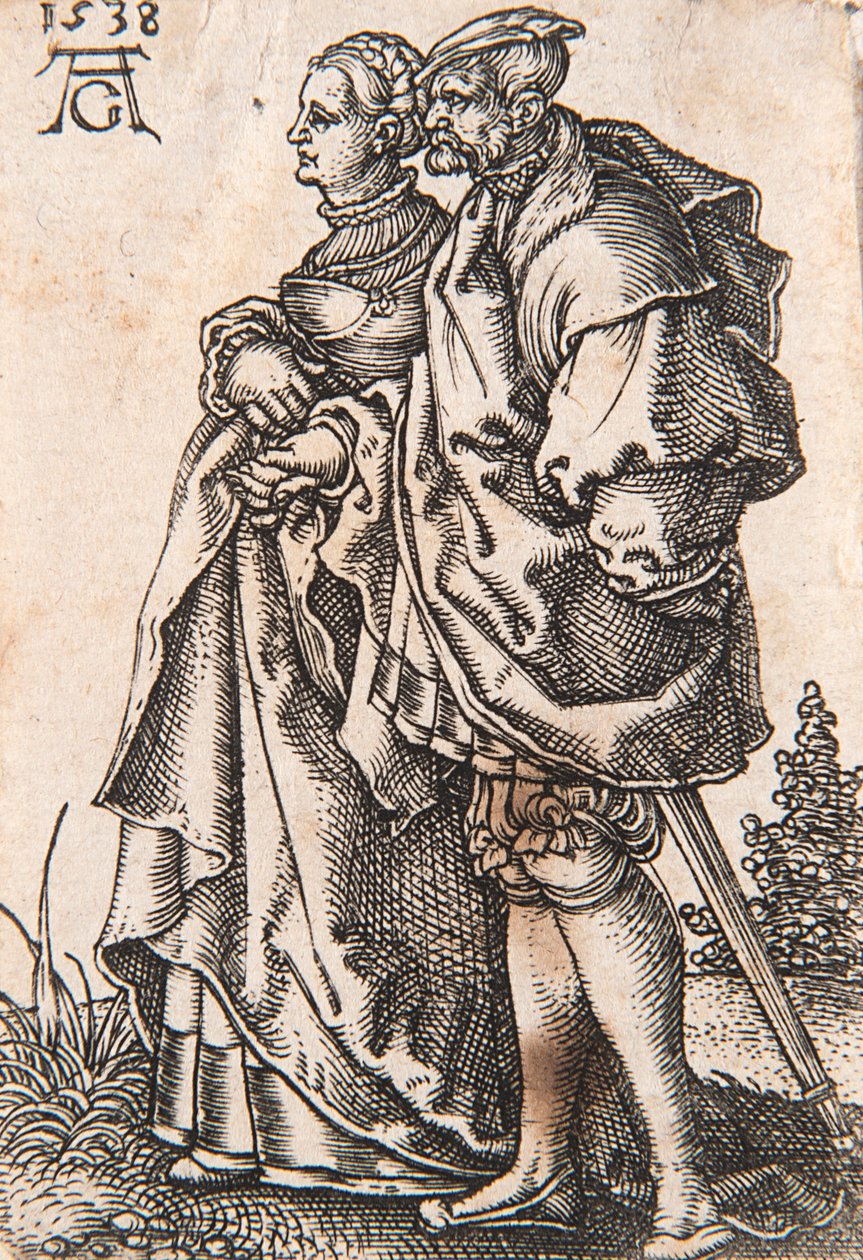 Fra serien The Small Wedding Dancers, 1538. av Heinrich Aldegrever