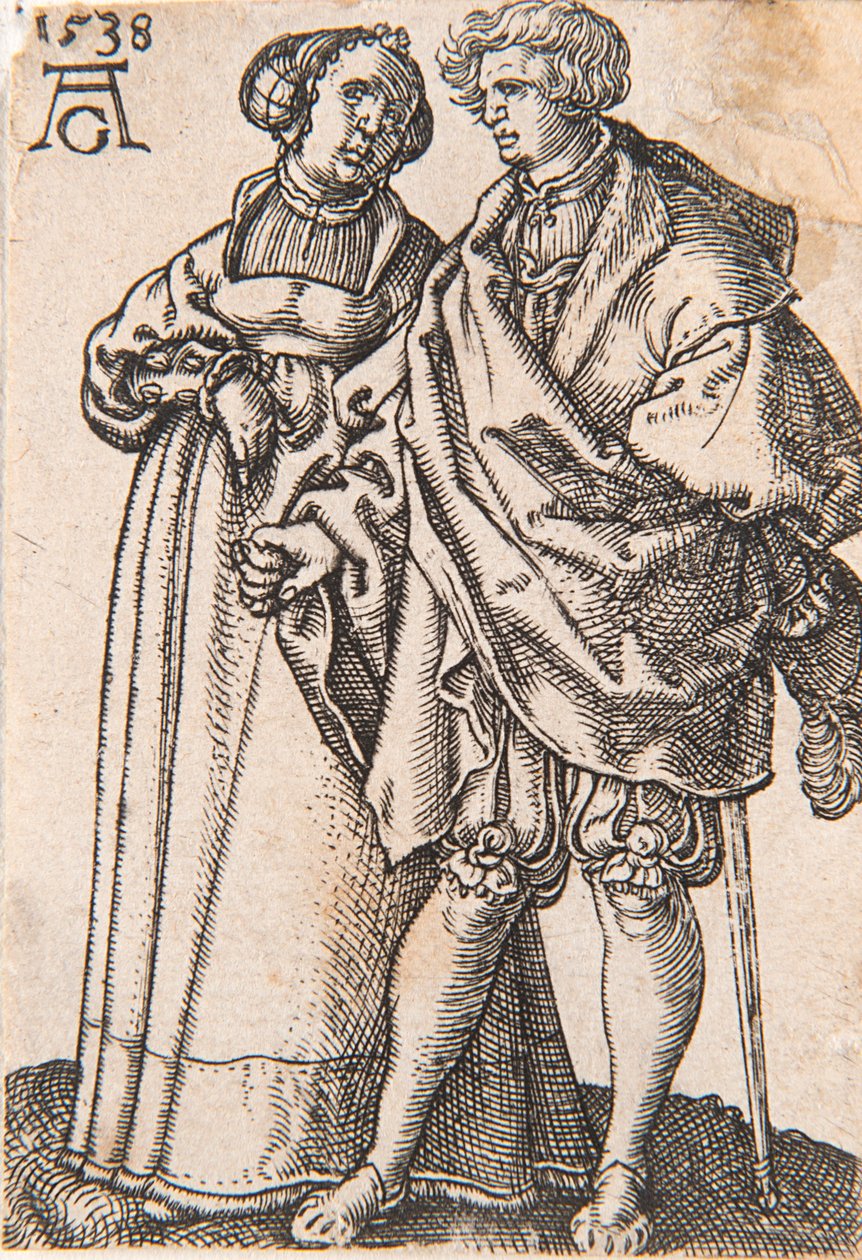 Fra serien The Small Wedding Dancers, 1538. av Heinrich Aldegrever