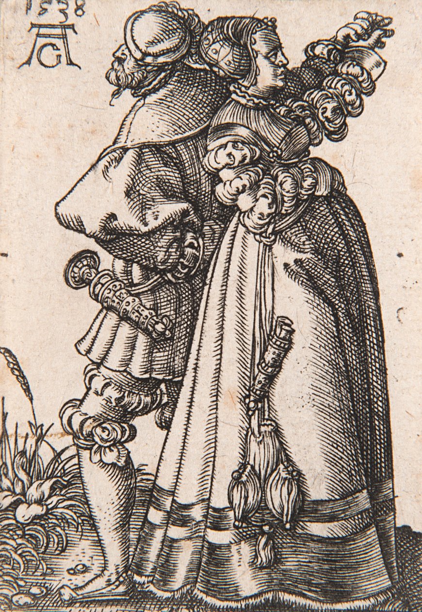 Fra serien The Small Wedding Dancers, 1538. av Heinrich Aldegrever