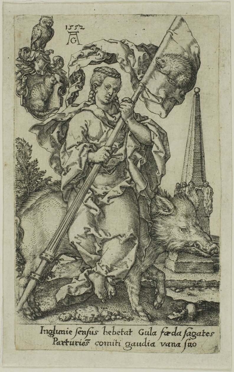 Gluttony, fra Vices av Heinrich Aldegrever