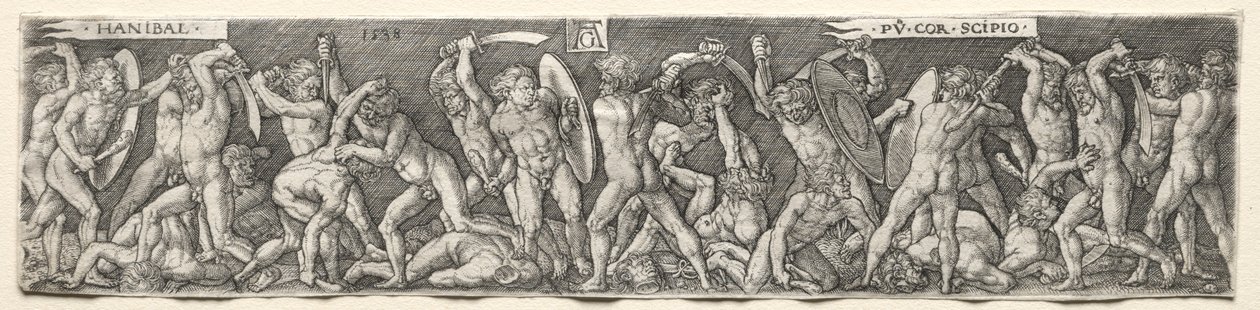 Hannibal kjemper mot Scipio av Heinrich Aldegrever