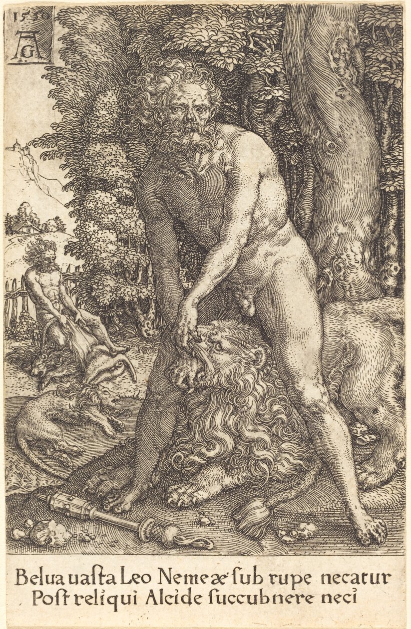 Hercules Slaying the Lion of Nemea, 1550.    1169097   no       norwegian Successfully Translated  Original: Scarborough Iron Age Settlement, c5th century BC, c1990-2010 Translat: Scarborough Iron Age Settlement, c5th century BC, c1990-2010 1168716 no norw av Heinrich Aldegrever