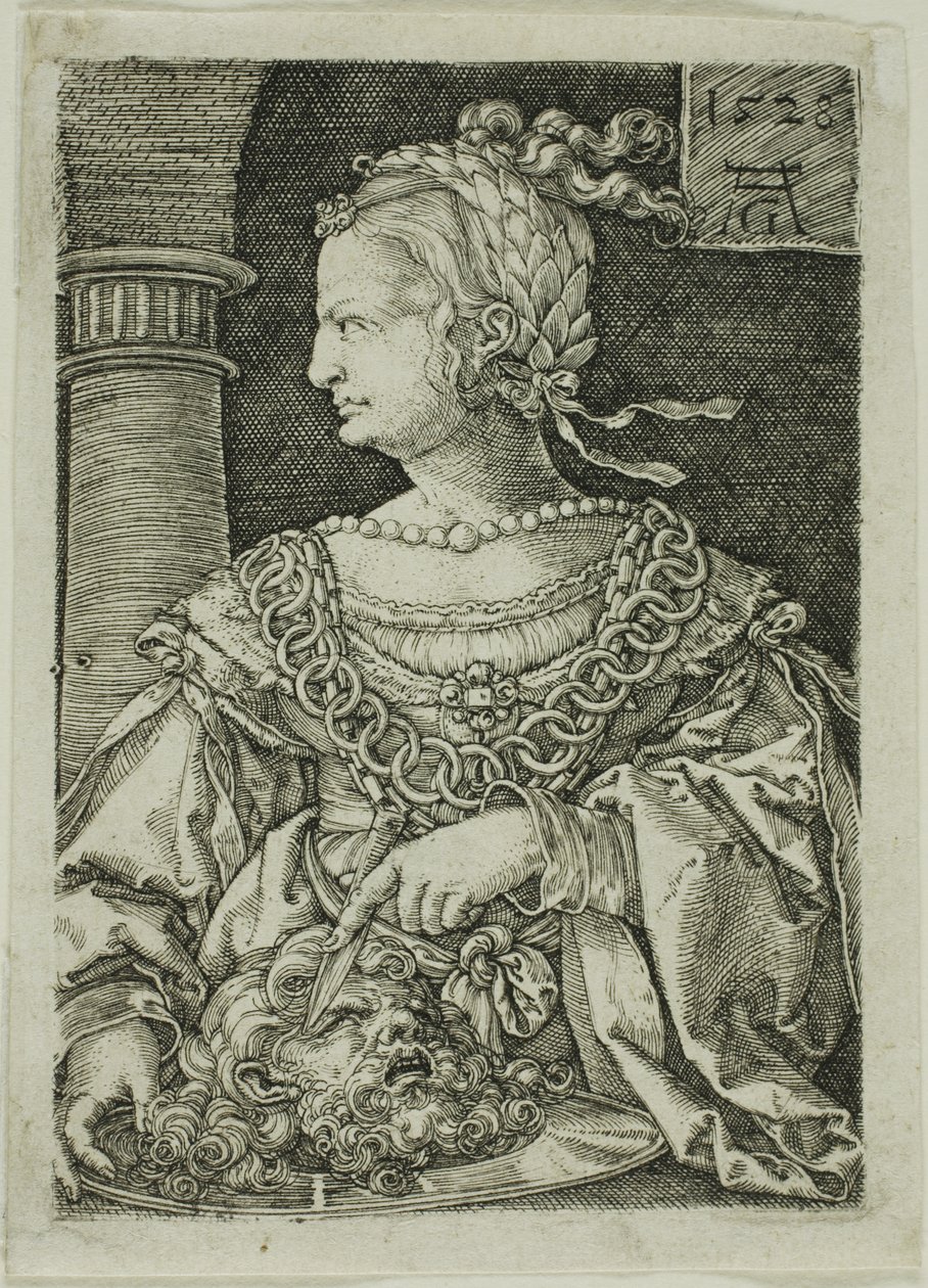 Judith cu capul lui Holofernes norvegian av Heinrich Aldegrever