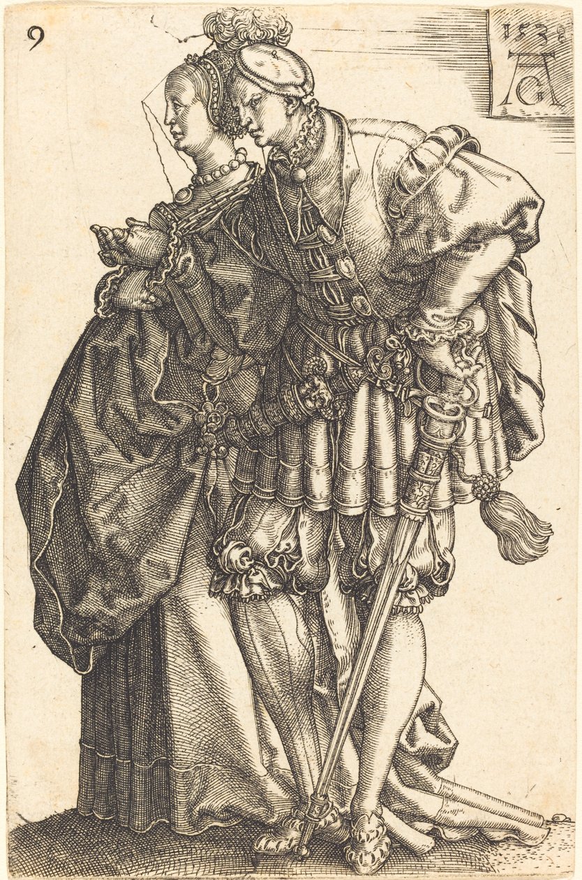 Store bryllupsdansere, 1538. av Heinrich Aldegrever