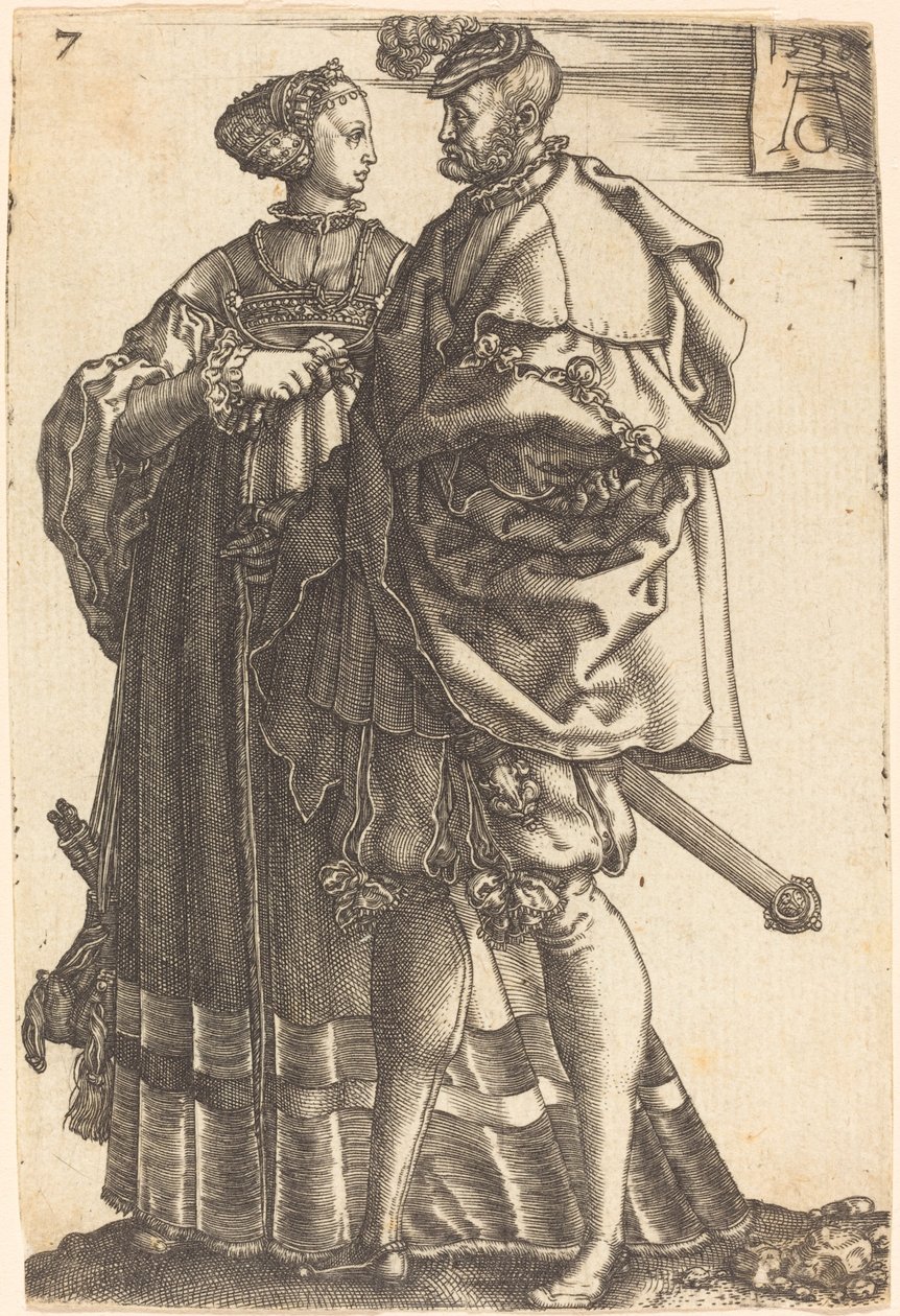 Store bryllupsdansere, 1538. av Heinrich Aldegrever