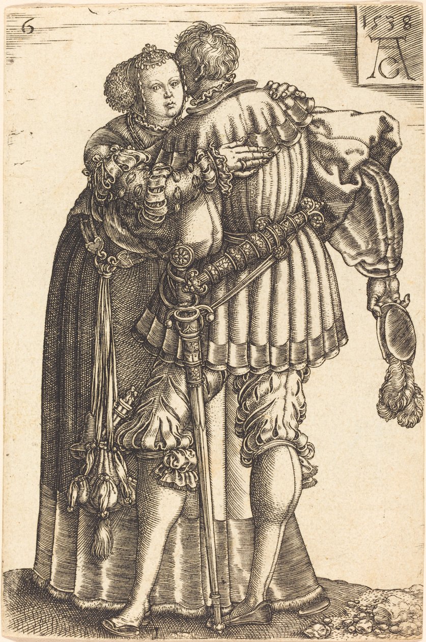 Store bryllupsdansere, 1538. av Heinrich Aldegrever