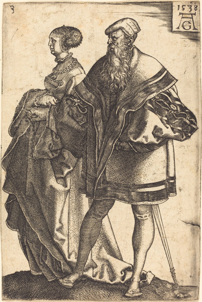 Store bryllupsdansere, 1538. av Heinrich Aldegrever