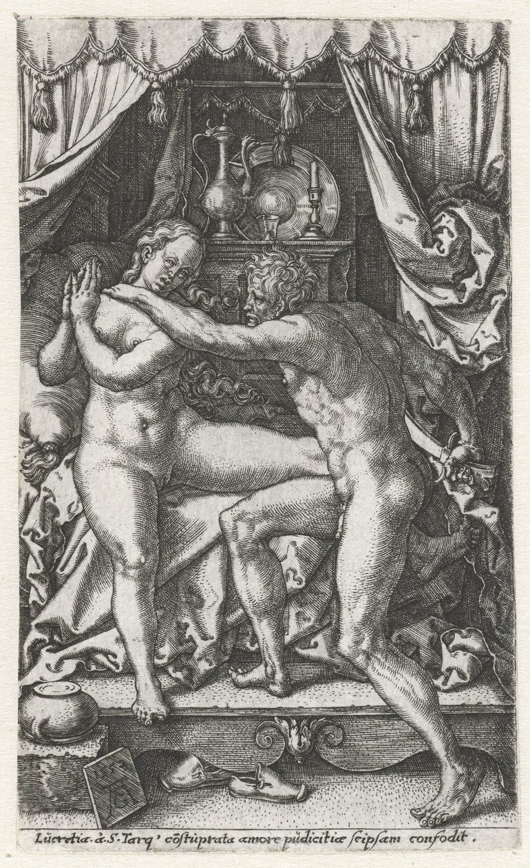 Lucretia og Sextus Tarquinius av Heinrich Aldegrever