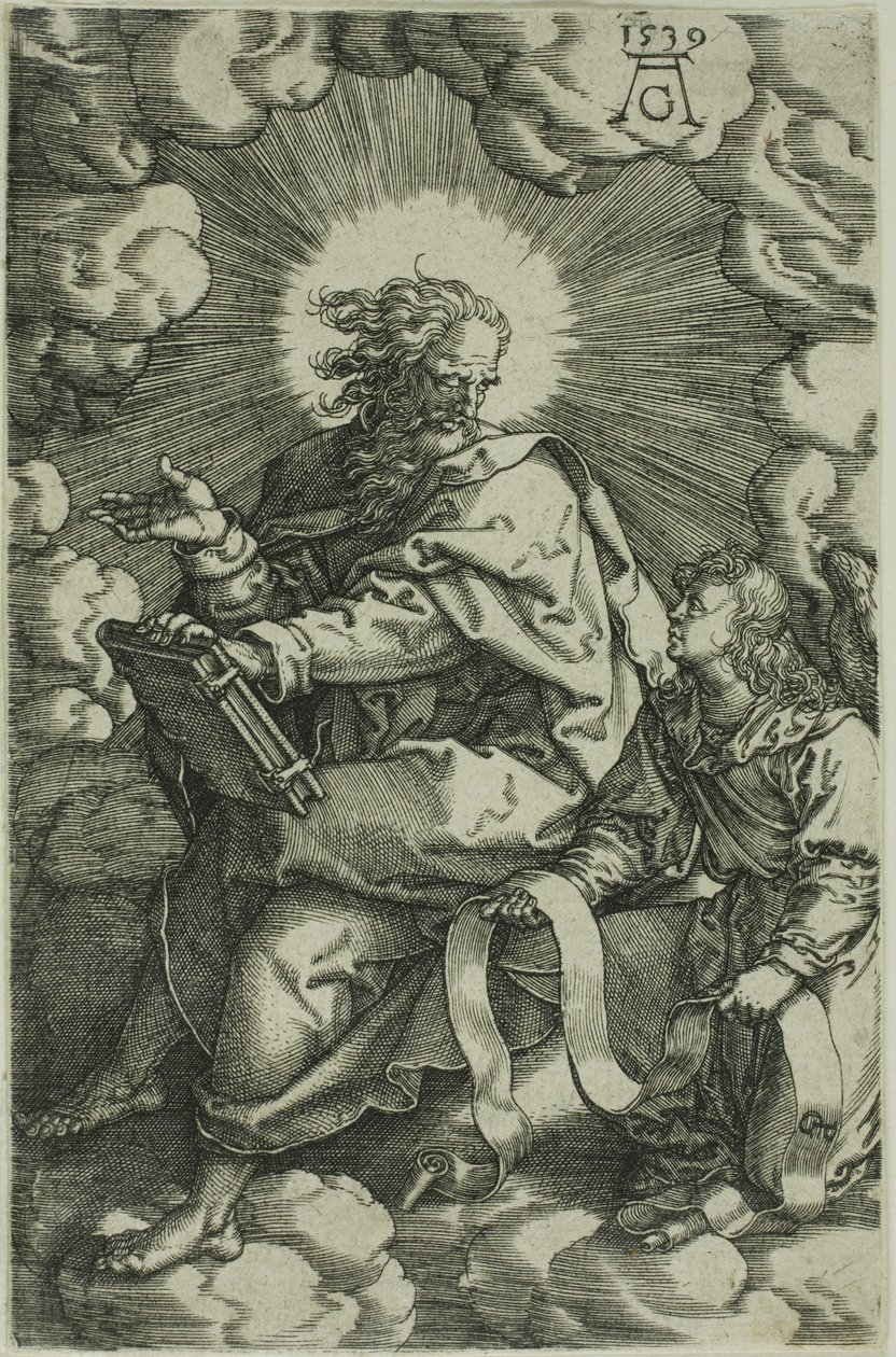 Matthew, fra De fire evangelistene av Heinrich Aldegrever